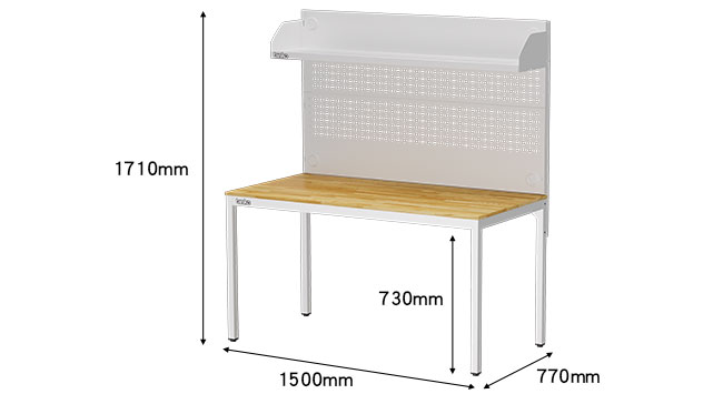 WE-58W4 純白書桌搭配原木桌板