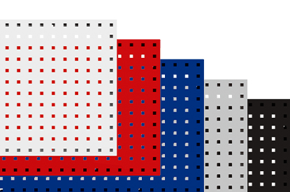KQ-306A方孔掛板有五種顏色可選擇