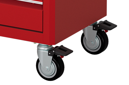 工具車萬向轉輪附煞，平均可載重400kg