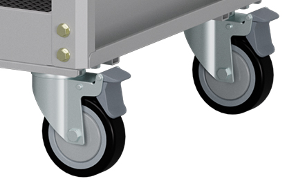 刀具車採二輪定向、二輪萬向轉輪附煞，平均可載重400kg