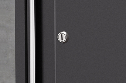 Sink cabinet with lock