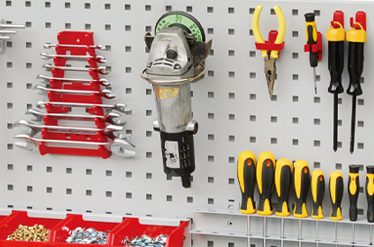 Hooks can be applied to perforated boards