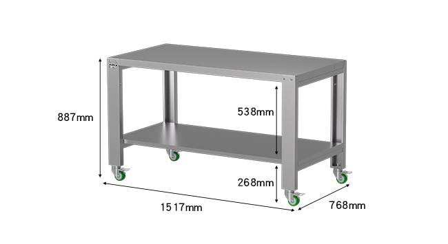 WD-58MS stainless steel workbench