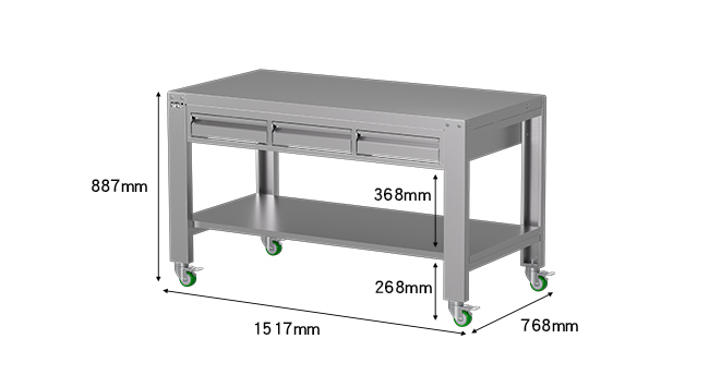 WDT-5203MS stainless steel workbench