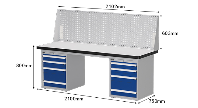 WAD-77042F4 雙櫃工作桌