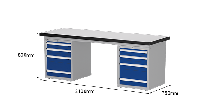WAD-77042F 雙櫃工作桌