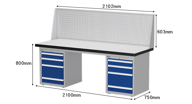 WAD-77042F2 雙櫃工作桌