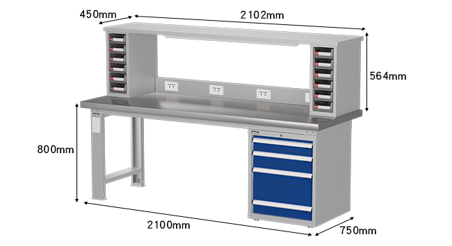 WAS-77042S7A Heavy duty workbench