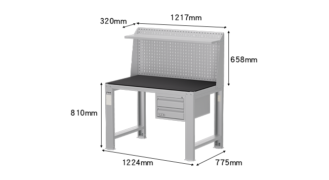 WD5801P3 Steel top workbench WD5801P3 Steel top workbench